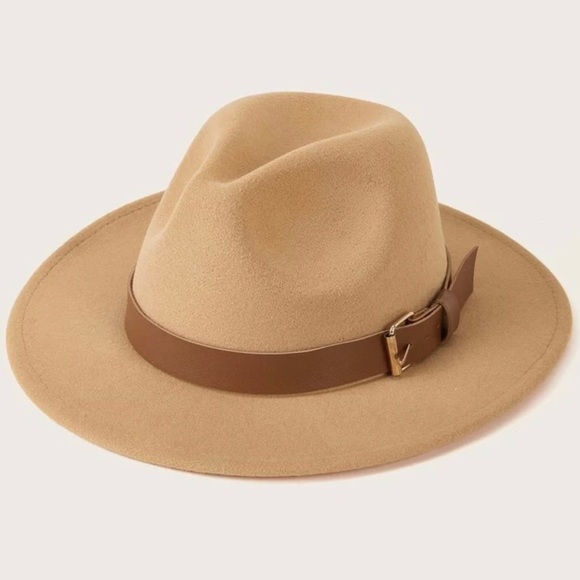 Camel Belted fedora hat - Picture 2 of 2
